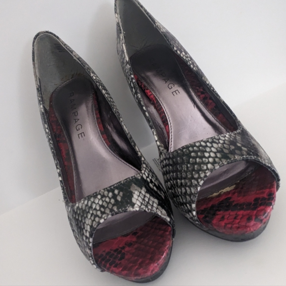 RAMPAGE Open Toe Heels - Picture 3 of 5